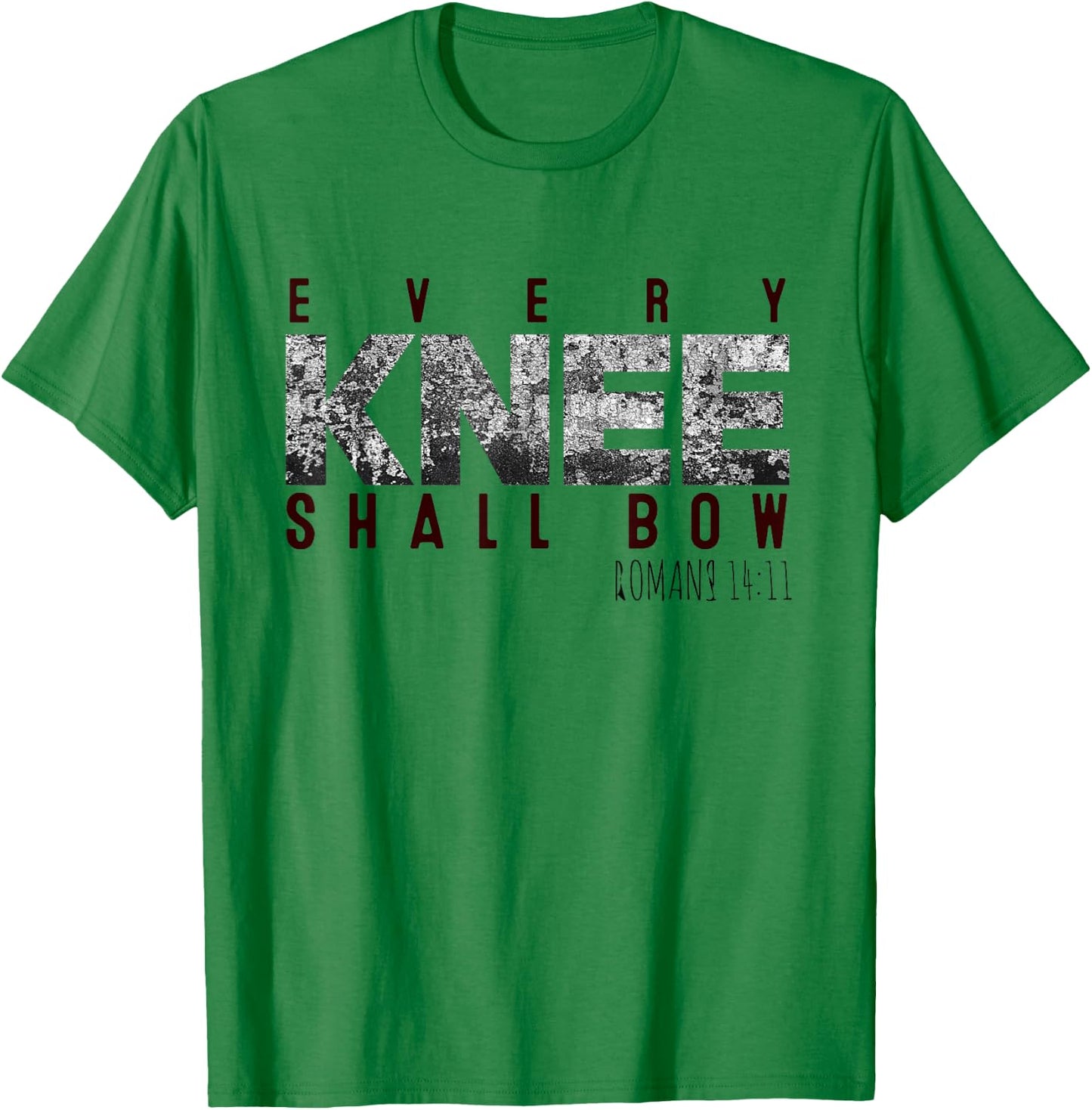 Every Knee Shall Bow Romans 1411 T-Shirt - T-Shirt | Irish Green