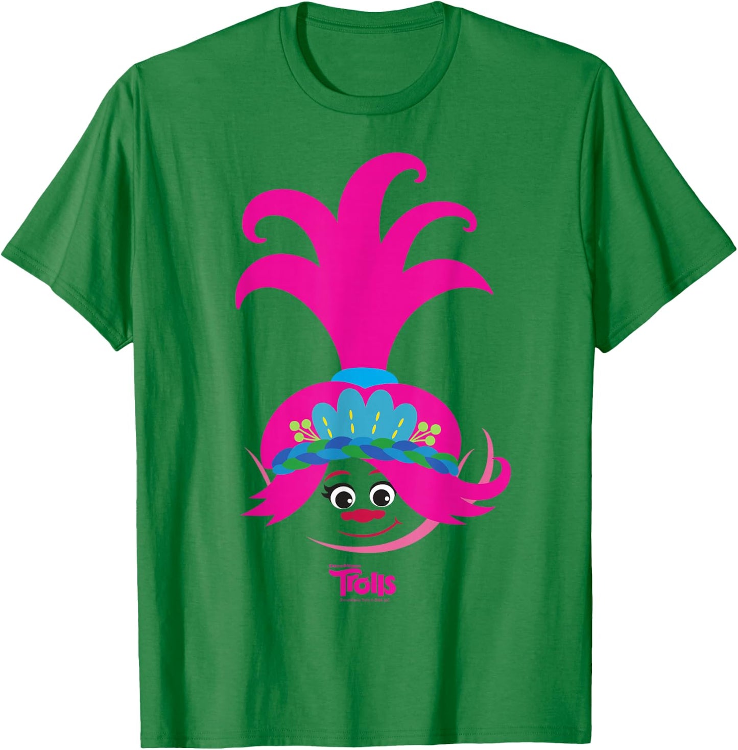 DreamWorks Trolls Poppy Big Face T-Shirt - T-Shirt | Irish Green