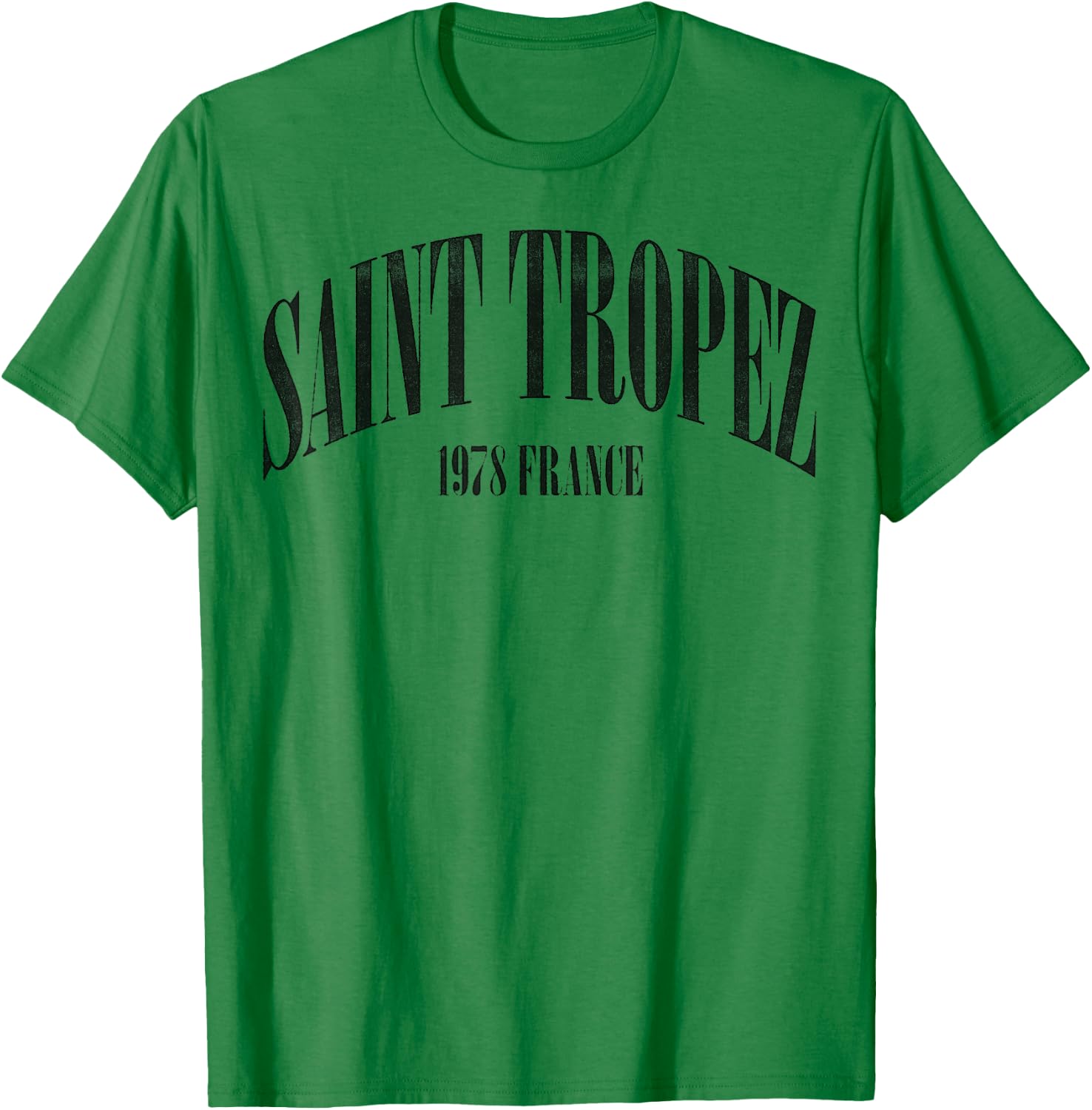 Saint Tropez France 1978 Vintage Retro Travel T-Shirt - T-Shirt | Irish Green