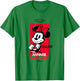 Disney Mickey and Friends Minnie Mouse Checkered Style T-Shirt - T-Shirt | Irish Green