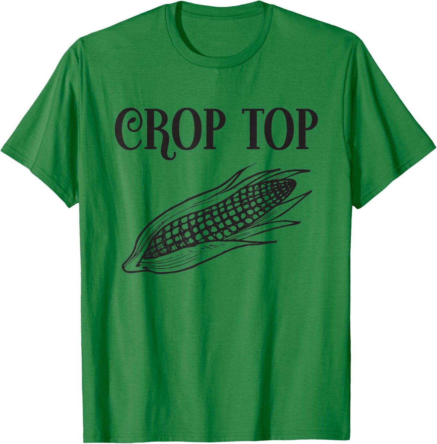 Crop Top Funny Gardening Farming Corn Lover Corny Country T-Shirt - T-Shirt | Irish Green