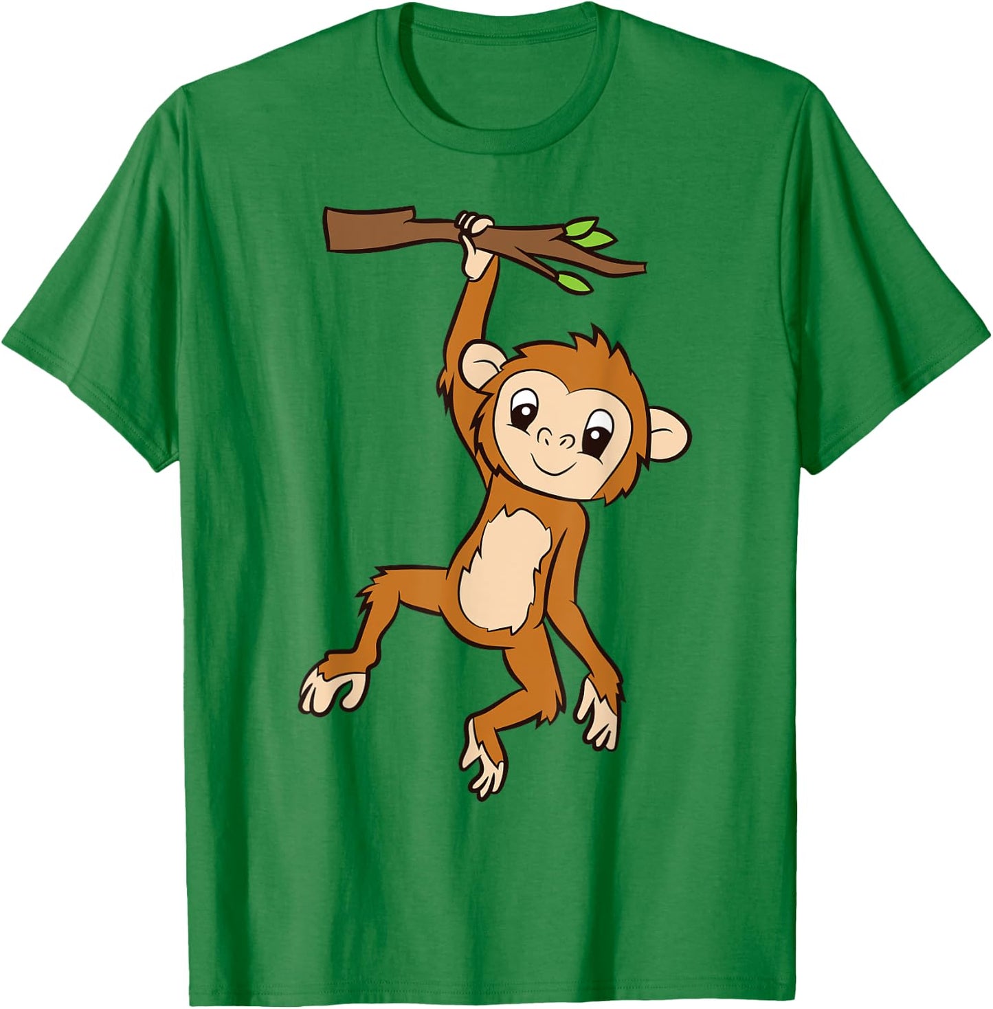 Monkey Hanging On Branch Ape Monkey T-Shirt - T-Shirt | Irish Green