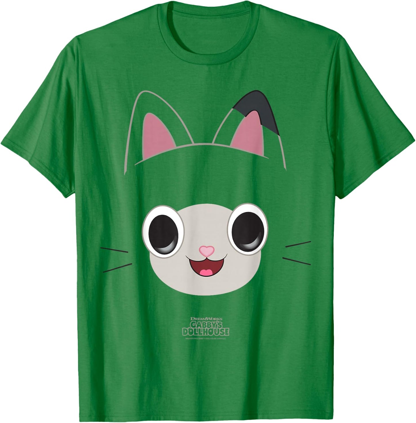 DreamWorks Gabby's Dollhouse Pandy Paws Big Face Halloween T-Shirt - T-Shirt | Irish Green