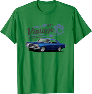1967 67 Chevelle SS Trending Chevys Vintage Muscle Car T-Shirt - T-Shirt | Irish Green