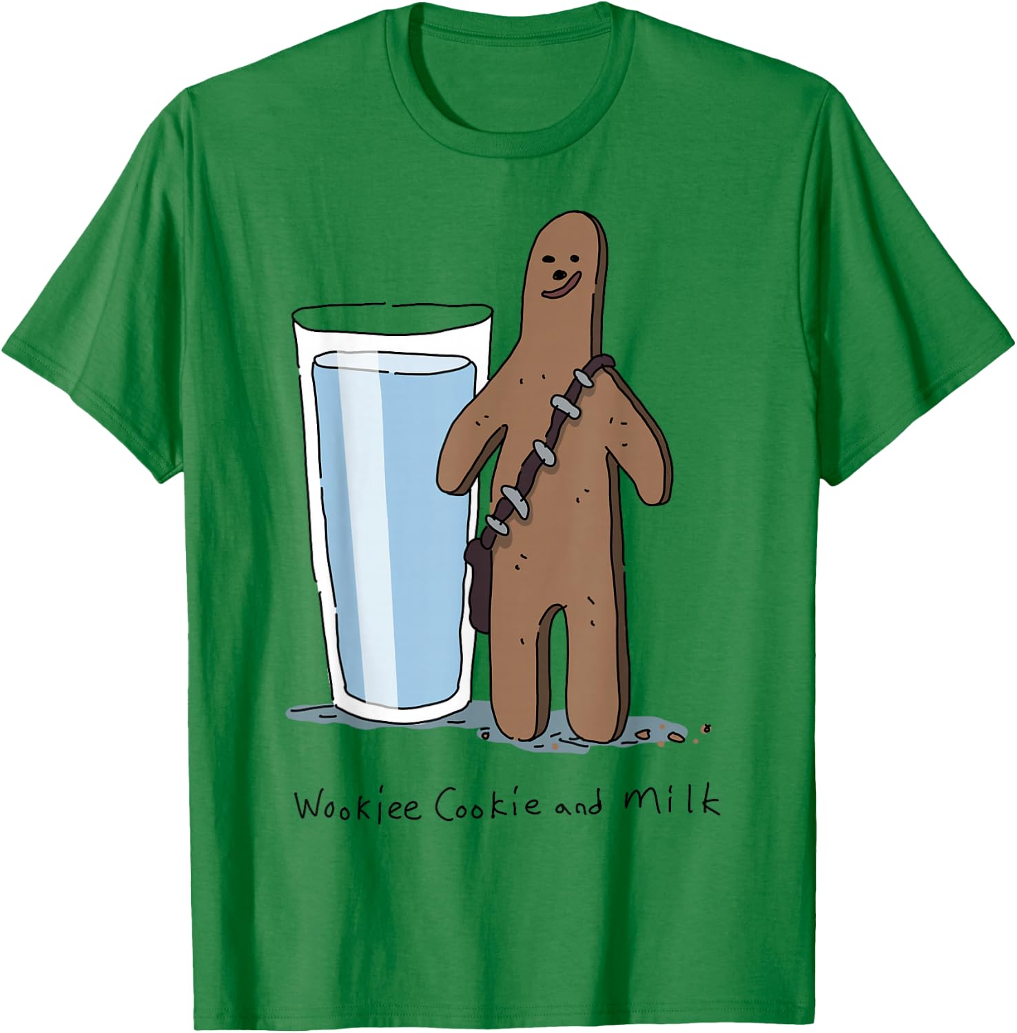 Star Wars Chewbacca Wookiee Cookie And Milk T-Shirt - T-Shirt | Irish Green