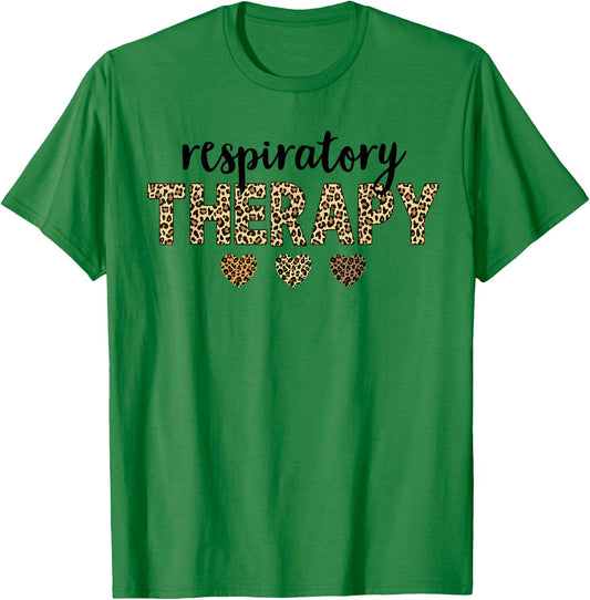 respiratory Therapy Leopard Women respiratory Therapy Squad T-Shirt - T-Shirt | Irish Green