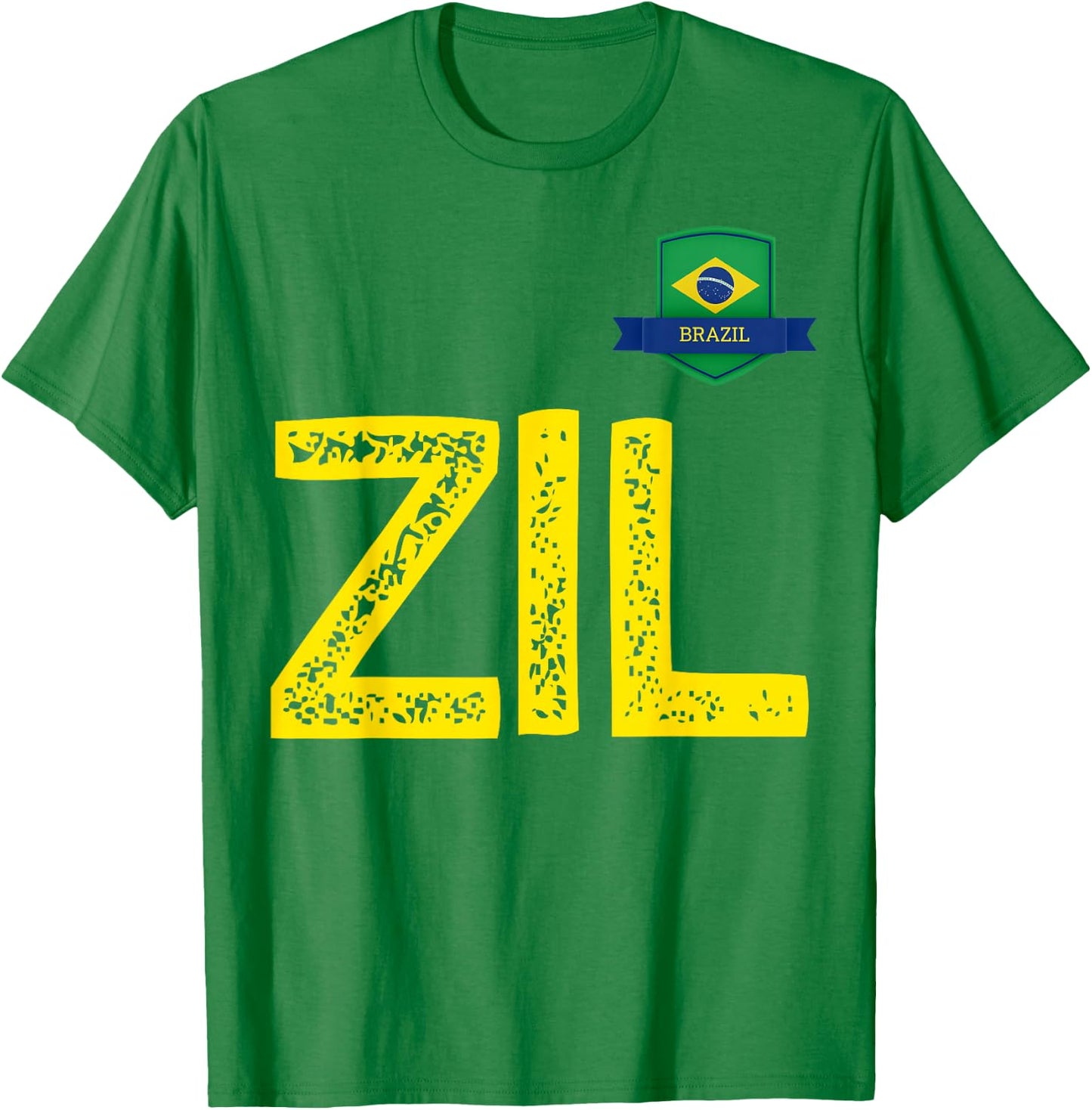 Brazil Human Flag Letter Z and Letter I and L Brazil T-Shirt - T-Shirt | Irish Green