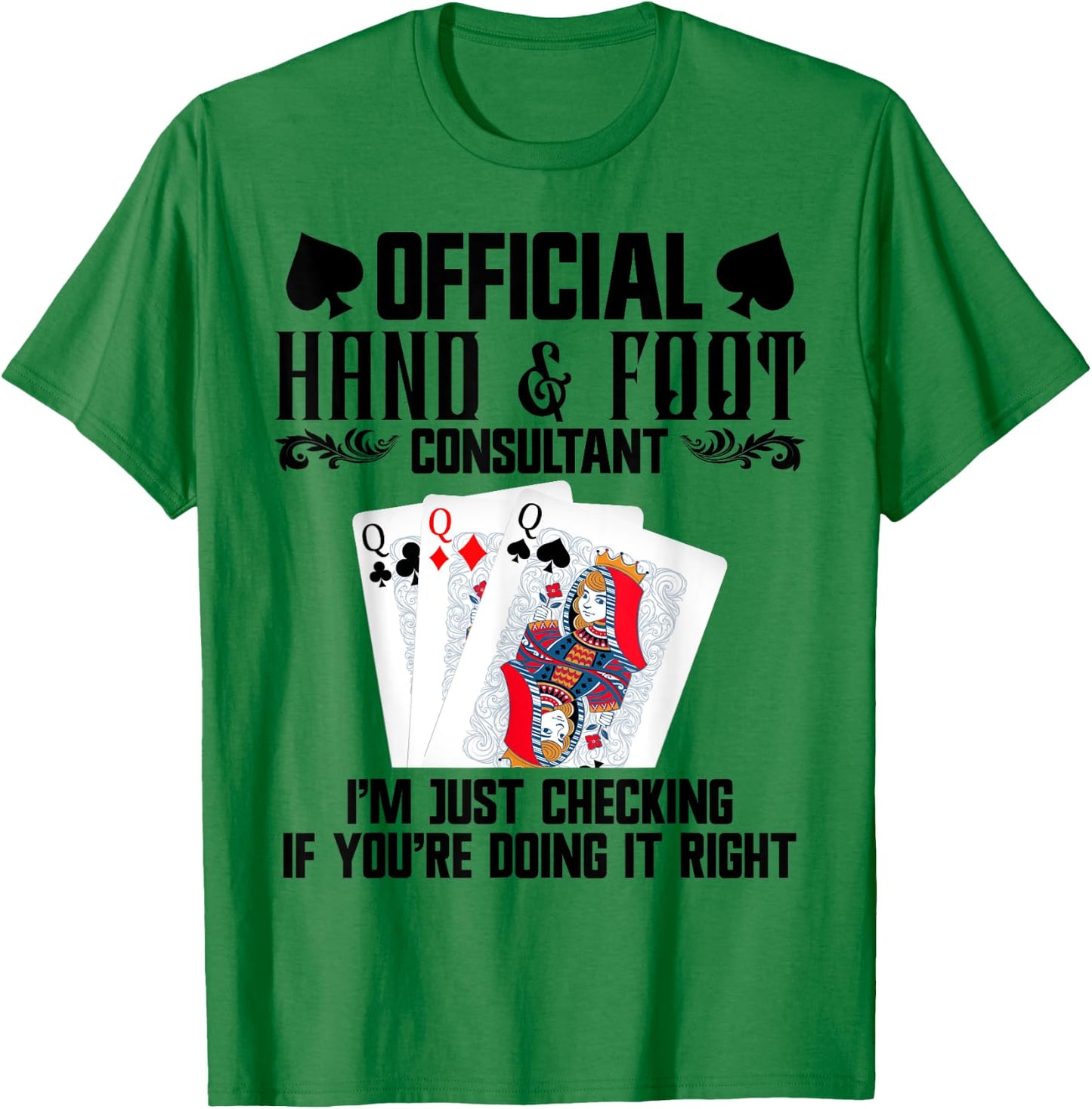 Hand Foot Player Card Holder Pads Card Game Hand and Foot T-Shirt - T-Shirt | Irish Green