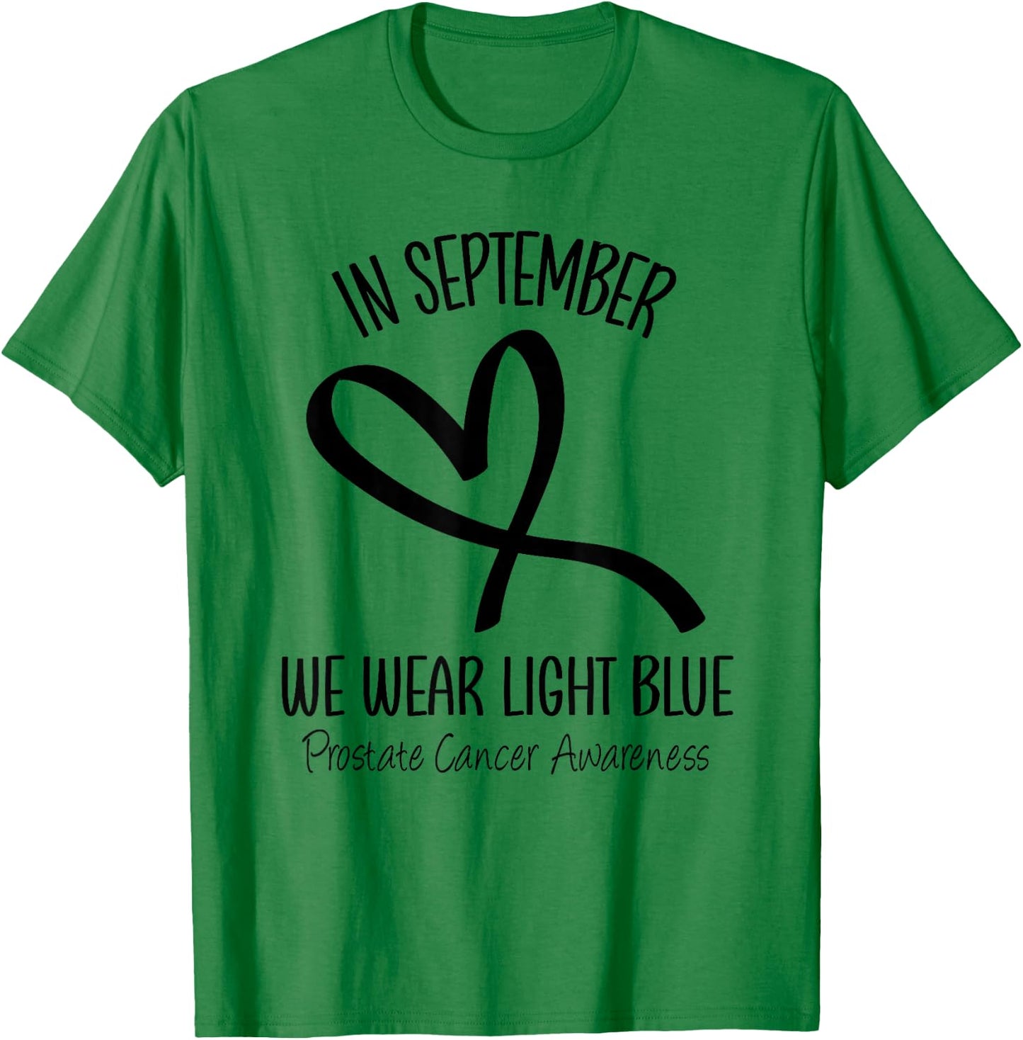 Rainbow September Blue Prostate Cancer Awareness Ribbon T-Shirt - T-Shirt | Irish Green