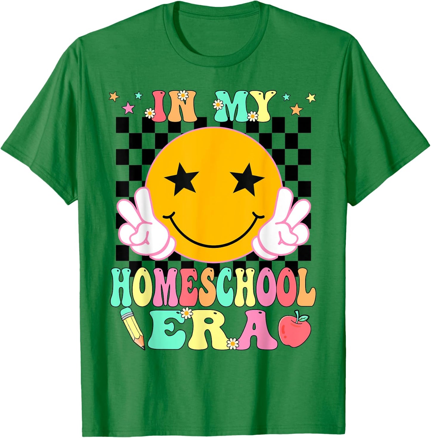In My Homeschool Era Teacher Back to School Student Kids T-Shirt - T-Shirt | Irish Green