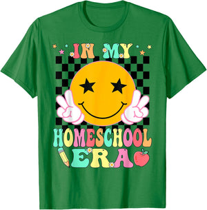 In My Homeschool Era Teacher Back to School Student Kids T-Shirt - T-Shirt | Irish Green