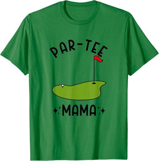 Par- Mama Golf Birthday Party Mom T-Shirt - T-Shirt | Irish Green