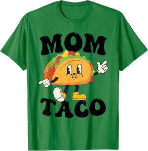 Mom of the Birthday Boy Girl Taco Mexican Birthday Family T-Shirt - T-Shirt | Irish Green