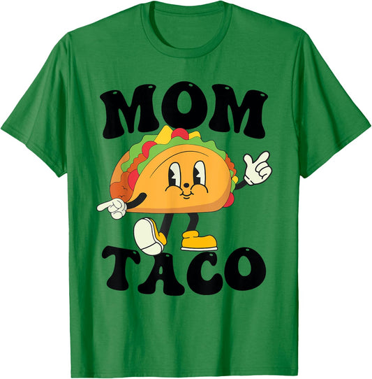 Mom of the Birthday Boy Girl Taco Mexican Birthday Family T-Shirt - T-Shirt | Irish Green