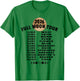 2026 Full Moon Tour Schedule Lunar Calendar Celestial Events T-Shirt - T-Shirt | Irish Green