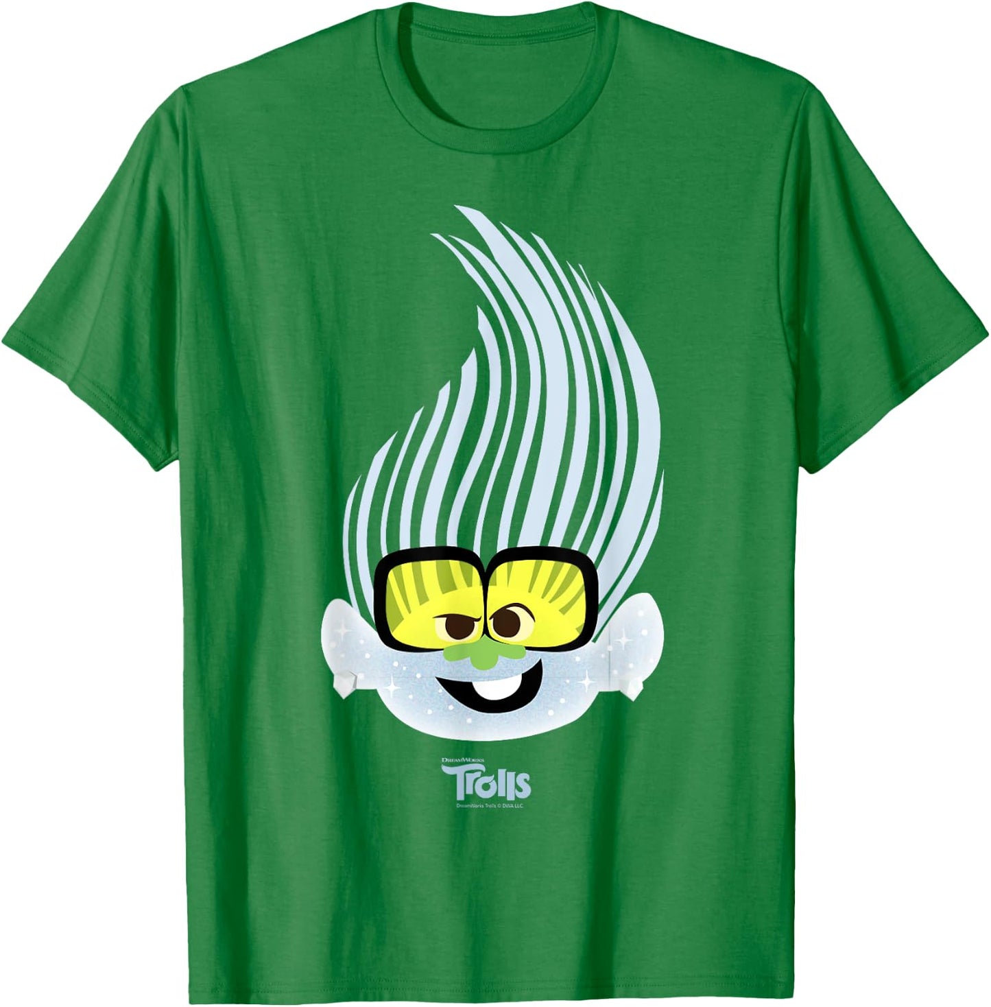 DreamWorks Trolls Tiny Diamond Big Face T-Shirt - T-Shirt | Irish Green