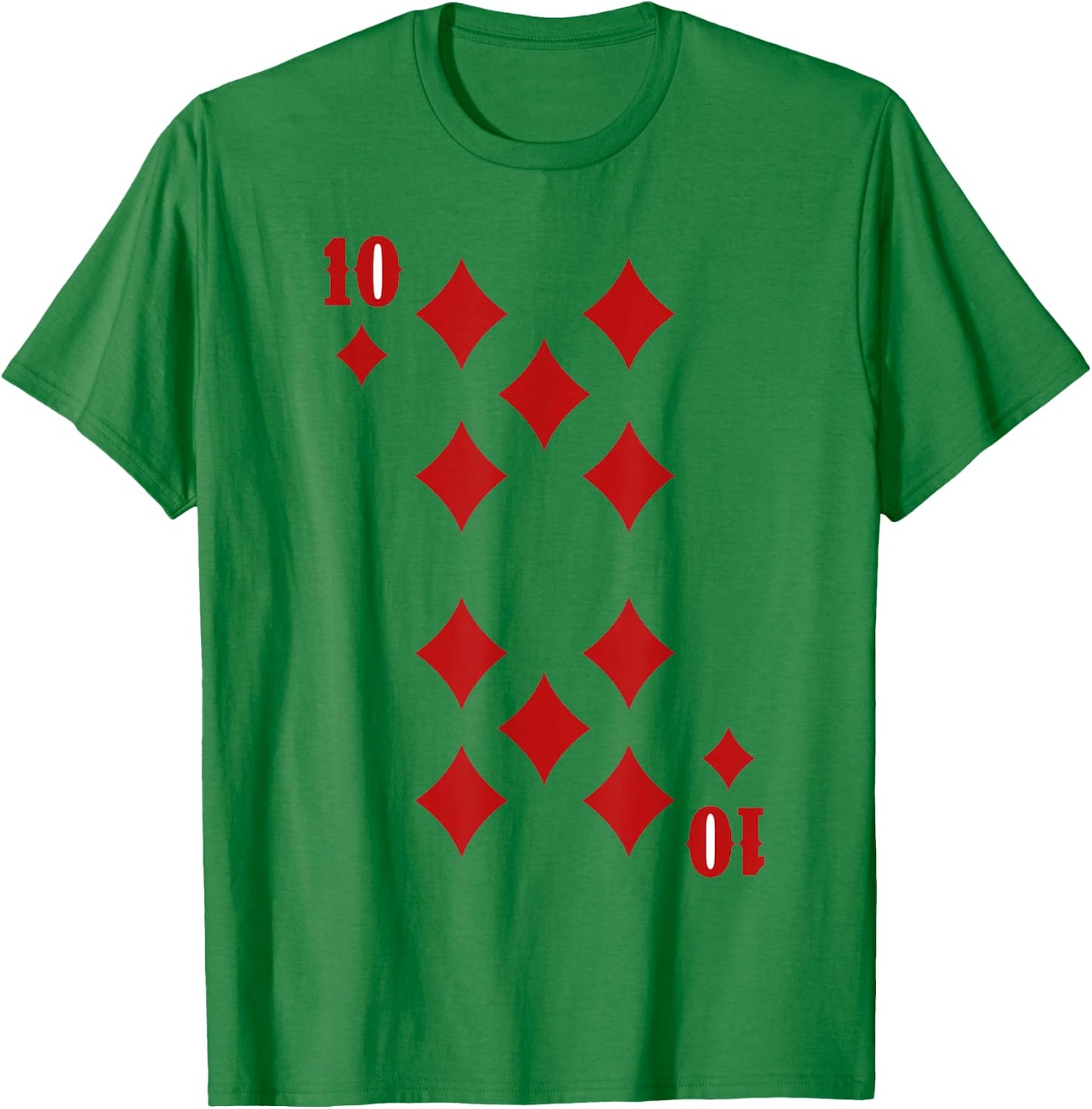 10 of Diamonds Playing Cards Halloween Group Matching T-Shirt - T-Shirt | Irish Green