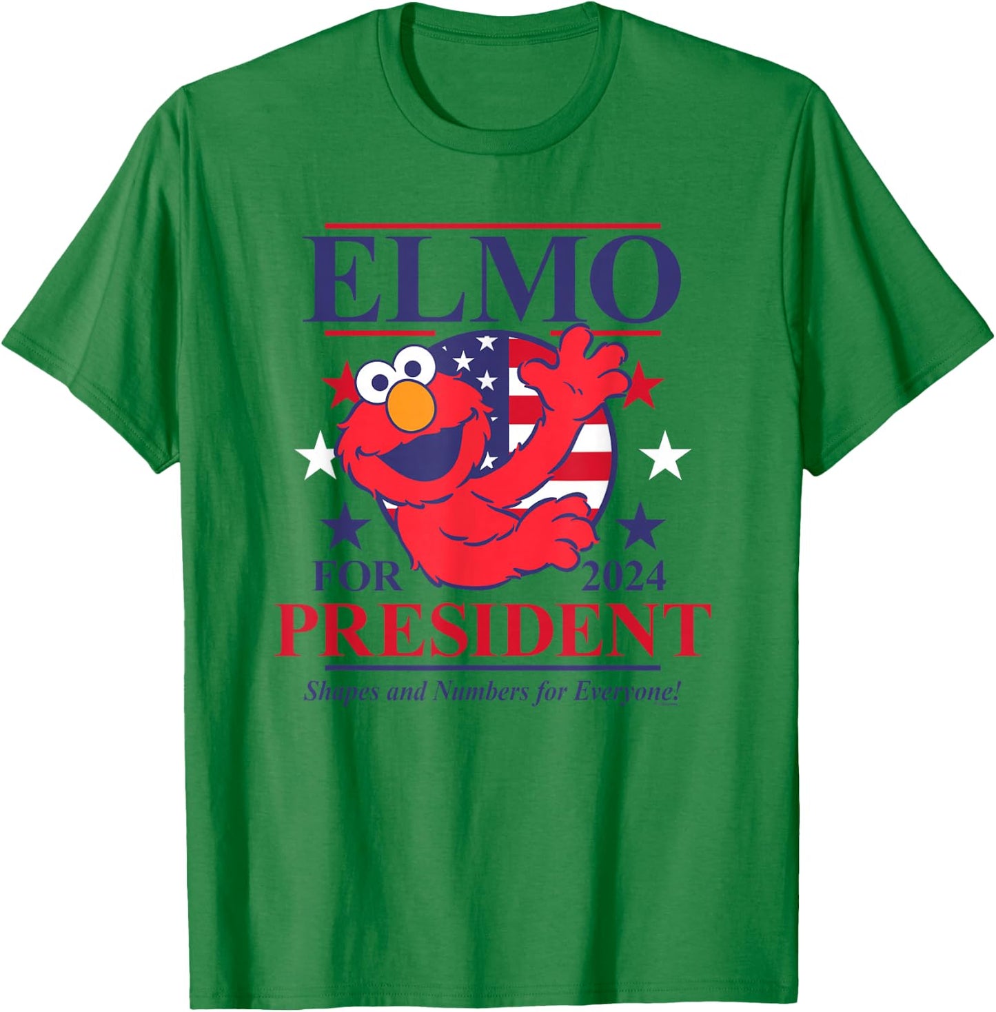 Sesame Street Elmo for President 2024 T-Shirt - T-Shirt | Irish Green