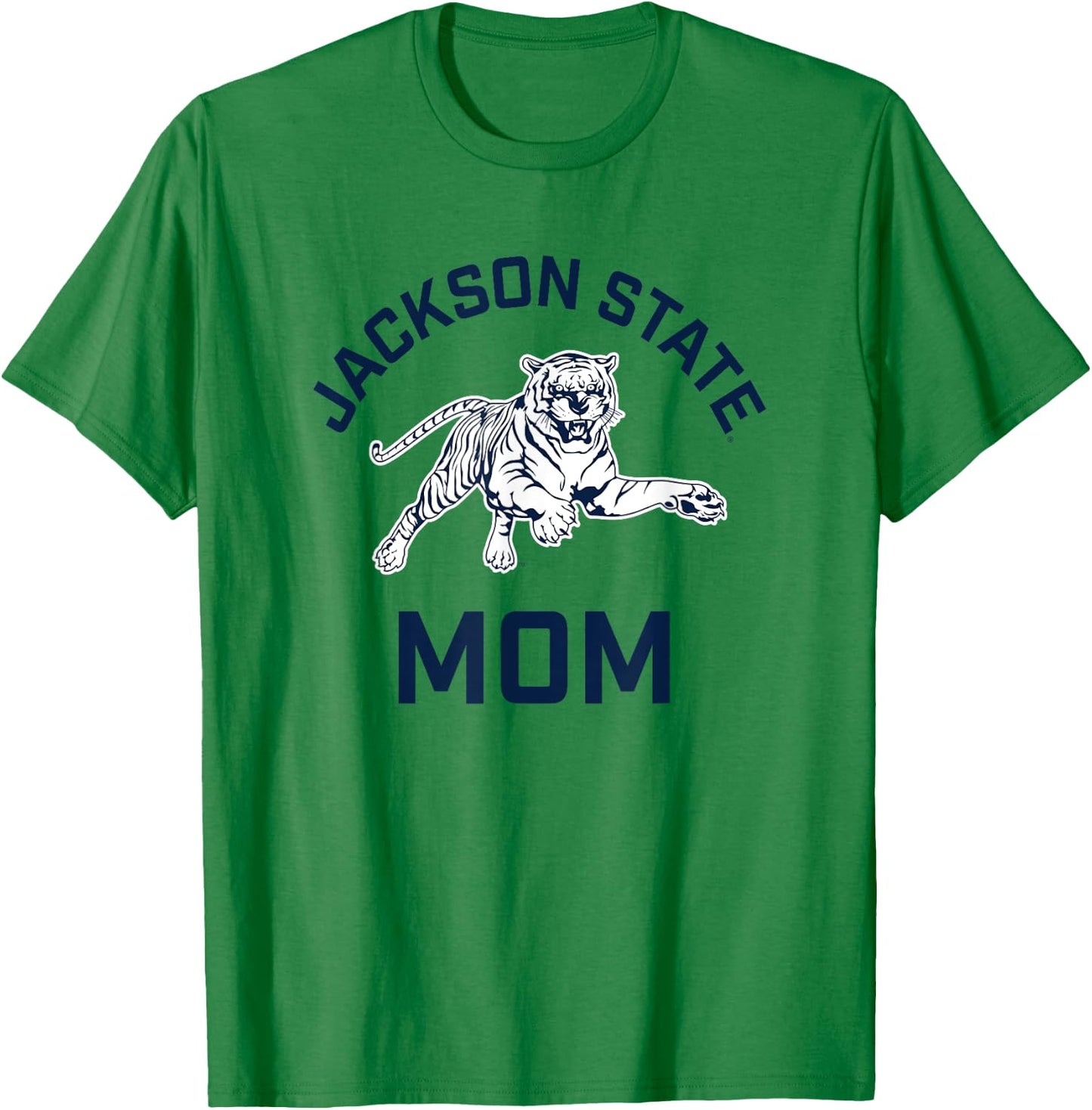 Jackson State University Tigers Arched Mom T-Shirt - T-Shirt | Irish Green