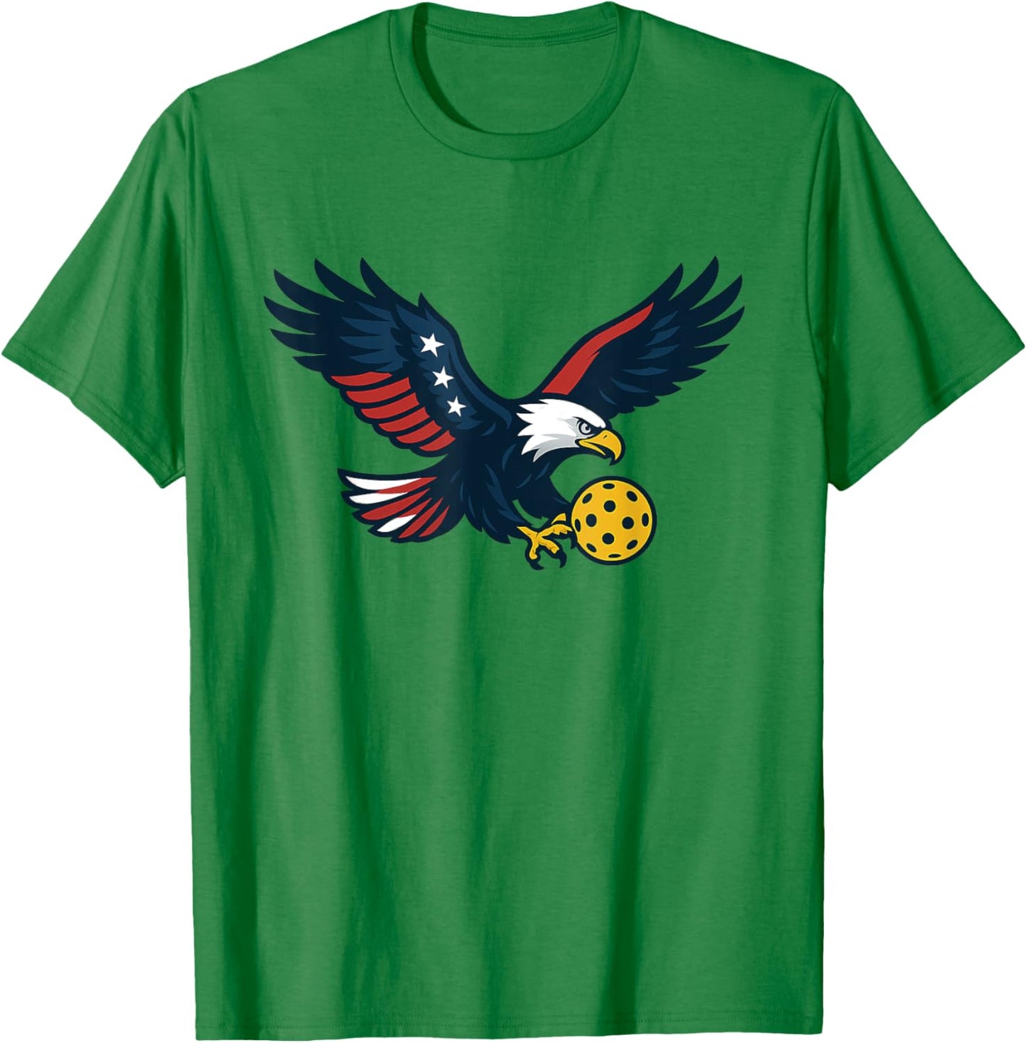 Cool Pickleball Patriotic Blue White Red USA Pride T-Shirt - T-Shirt | Irish Green