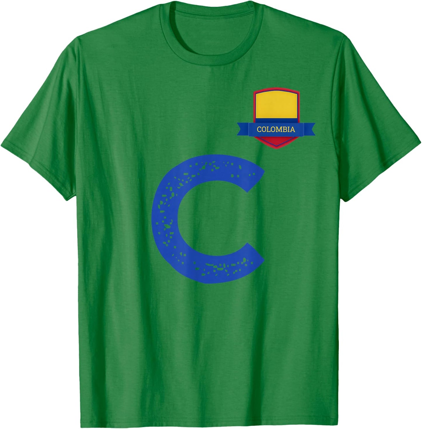 Colombia Human-Flag Letter C Colombian T-Shirt - T-Shirt | Irish Green