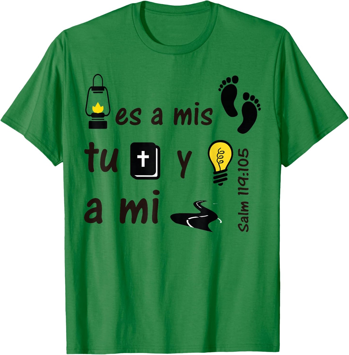 Lámpara es a mis pies tu palabra, y luz para mi camino T-Shirt - T-Shirt | Irish Green
