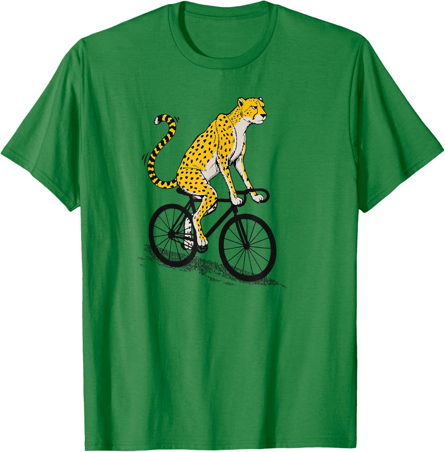 Funny Cheetah Cycling & Biking Humor for Bicyclists T-Shirt - T-Shirt | Irish Green