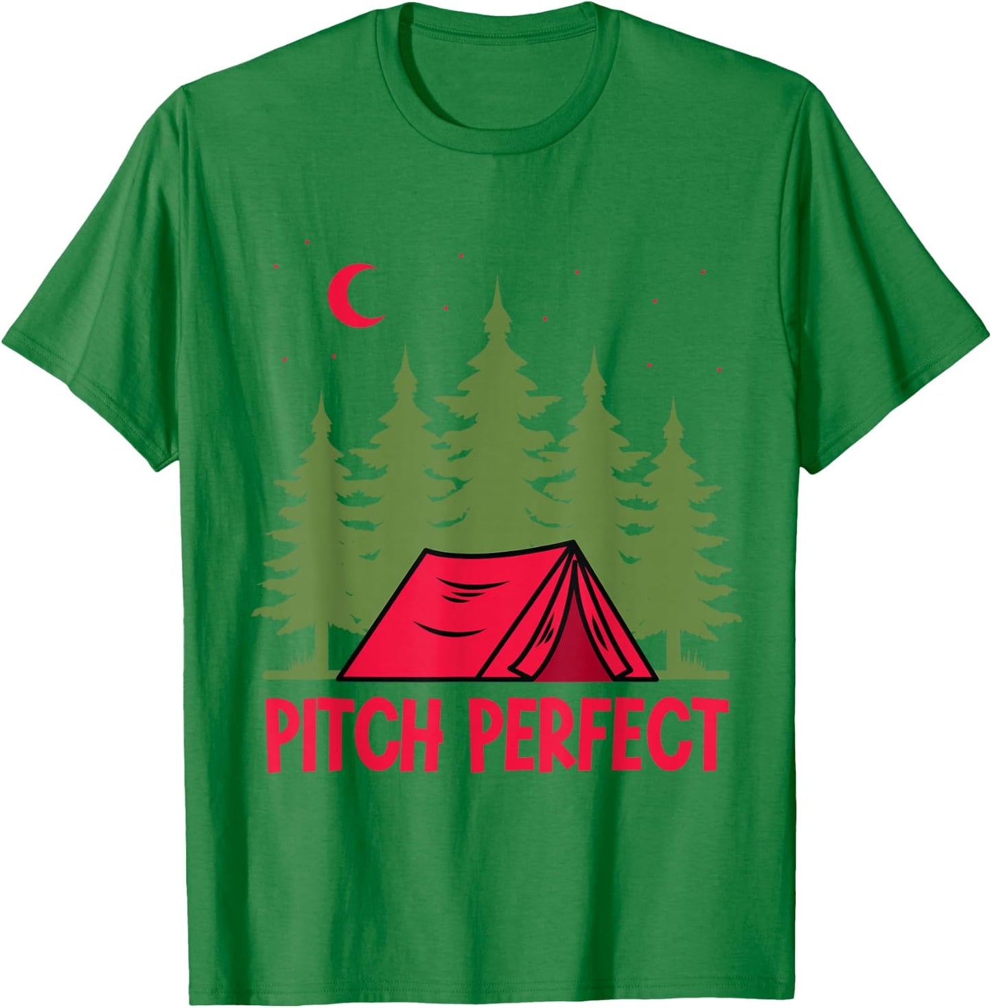 Pitch perfect - Tent Camper Camping T-Shirt - T-Shirt | Irish Green