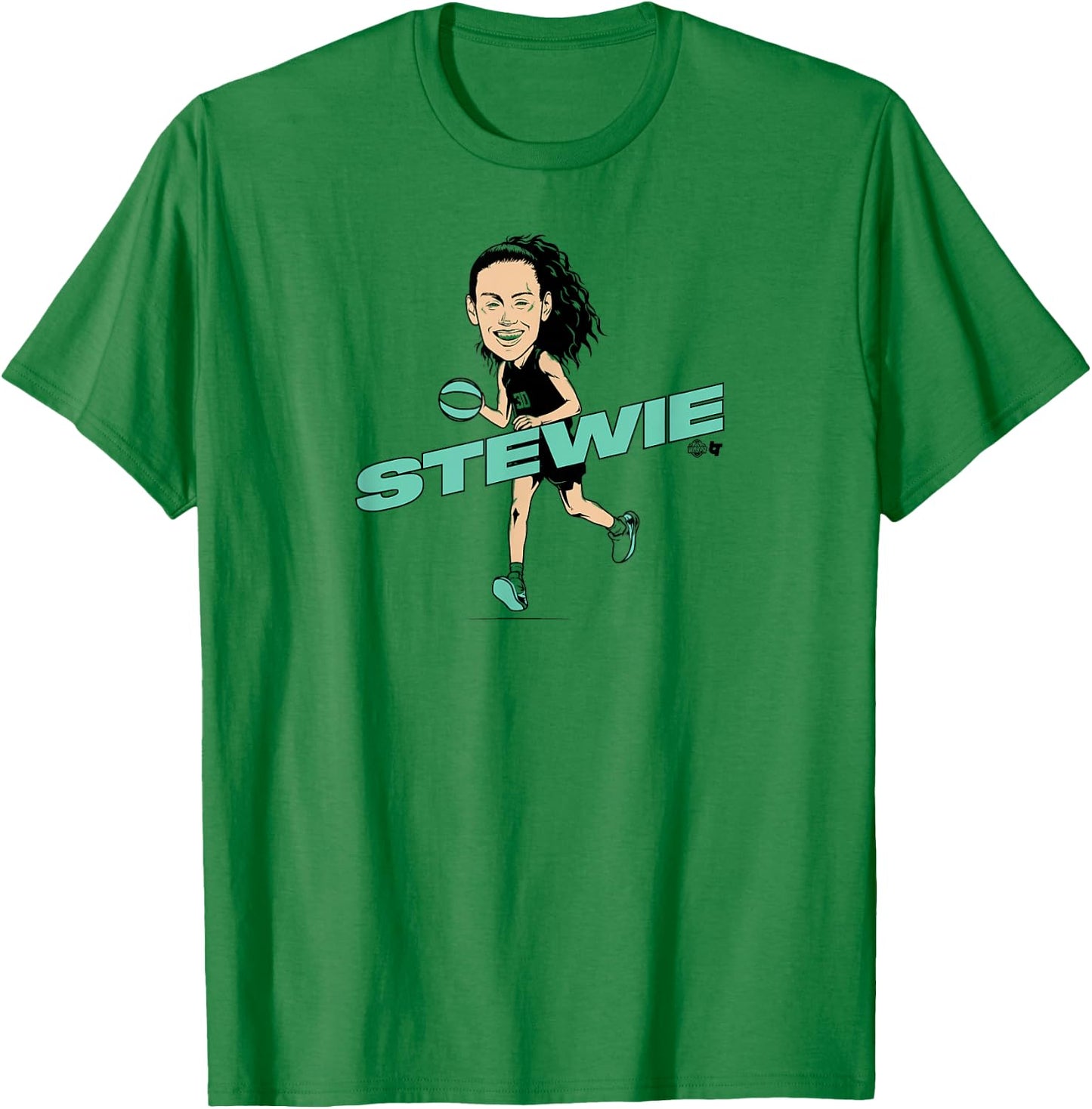 Breanna Stewart - Caricature - New York Basketball T-Shirt - T-Shirt | Irish Green