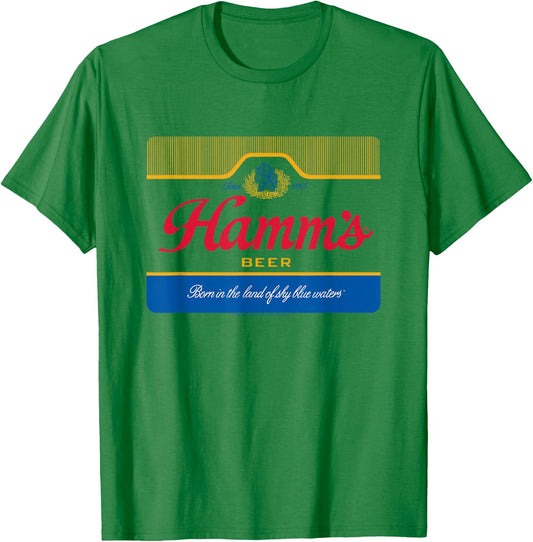 Hamm's Vintage Classic Color Beer Label T-Shirt - T-Shirt | Irish Green