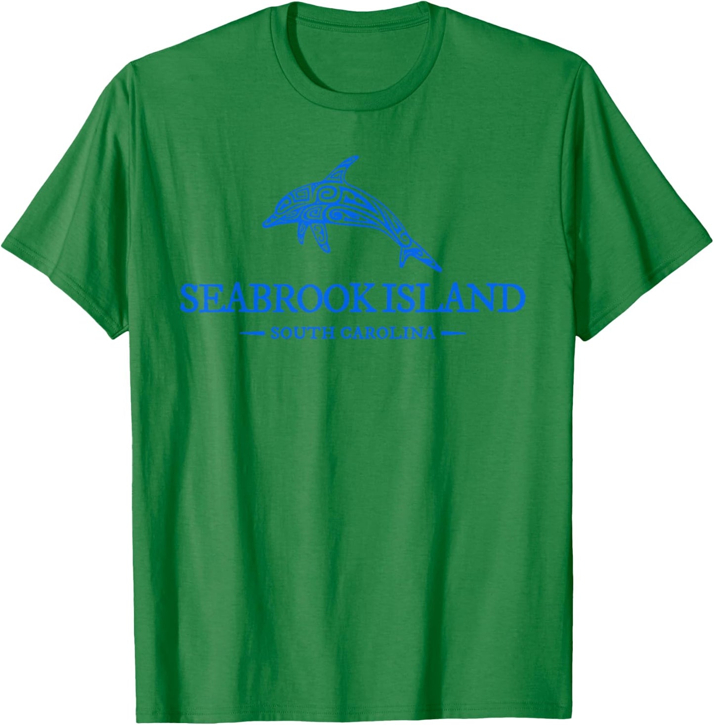 Seabrook Island South Carolina Dolphin Boys Girls T-Shirt - T-Shirt | Irish Green