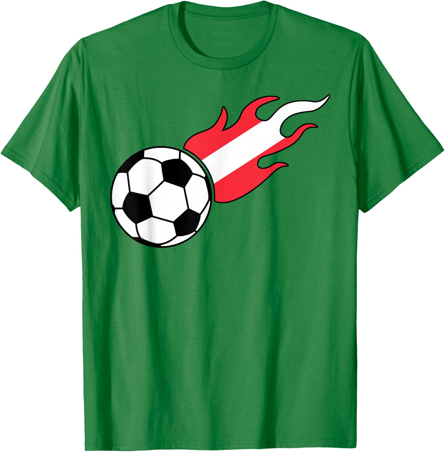 Austrian Flag Austria Soccer Lover T-Shirt - T-Shirt | Irish Green