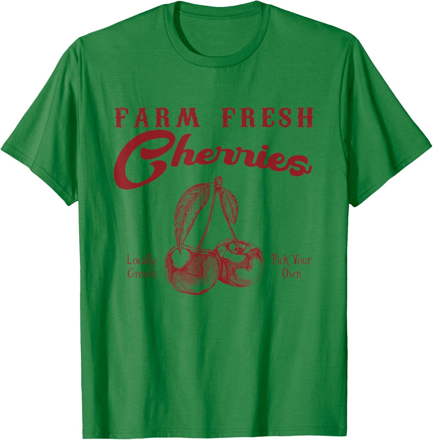 Farm Fresh Cherries T-Shirt - T-Shirt | Irish Green