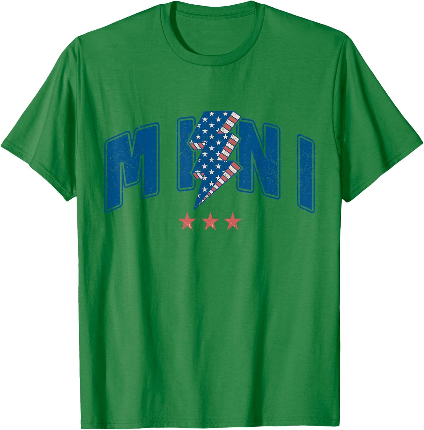 American Mama and Mini Matching 4th of July USA Flag Retro T-Shirt - T-Shirt | Irish Green