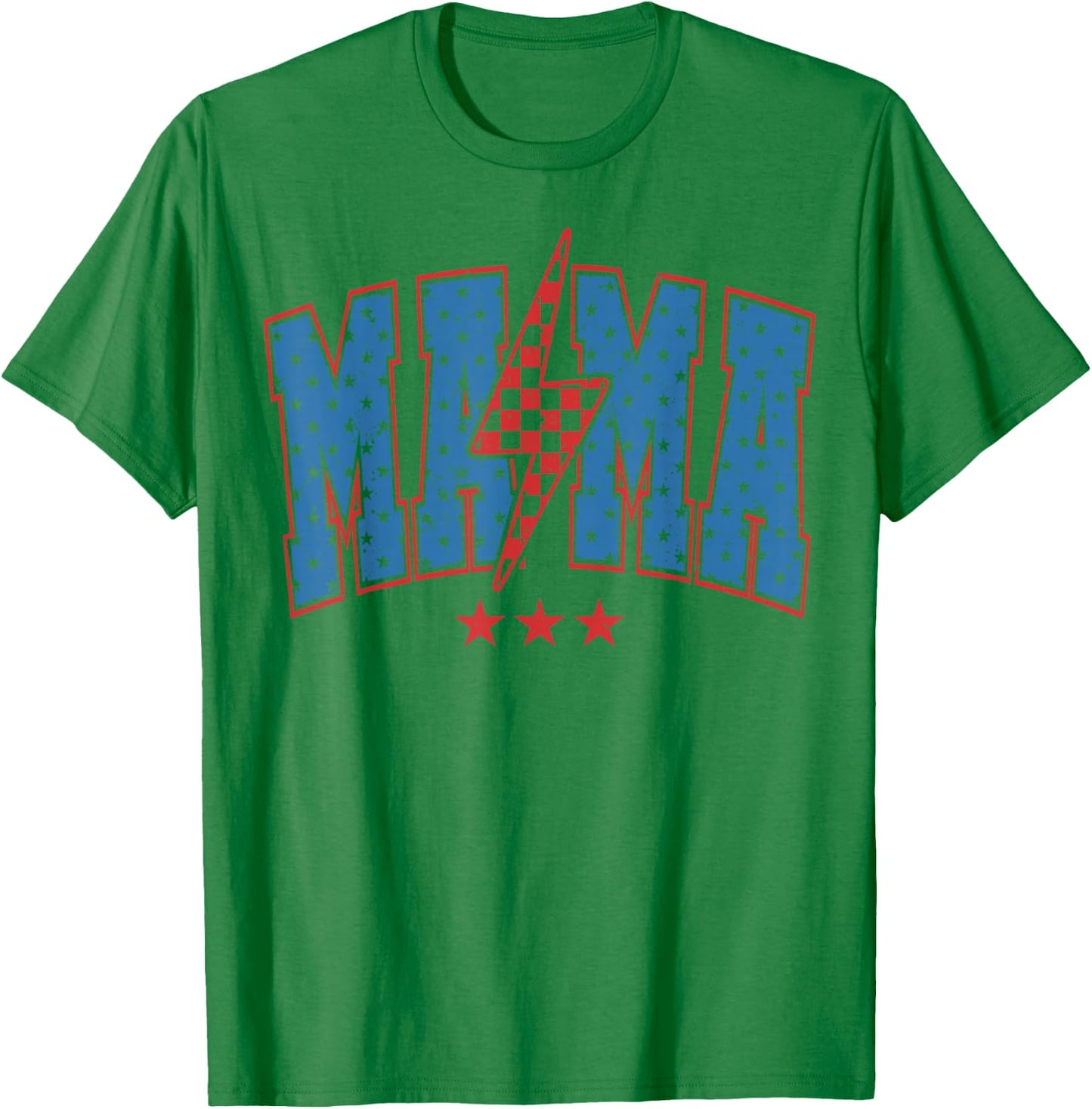 American Mama and Mini 4th of July, Mama lignting Bolt T-Shirt - T-Shirt | Irish Green