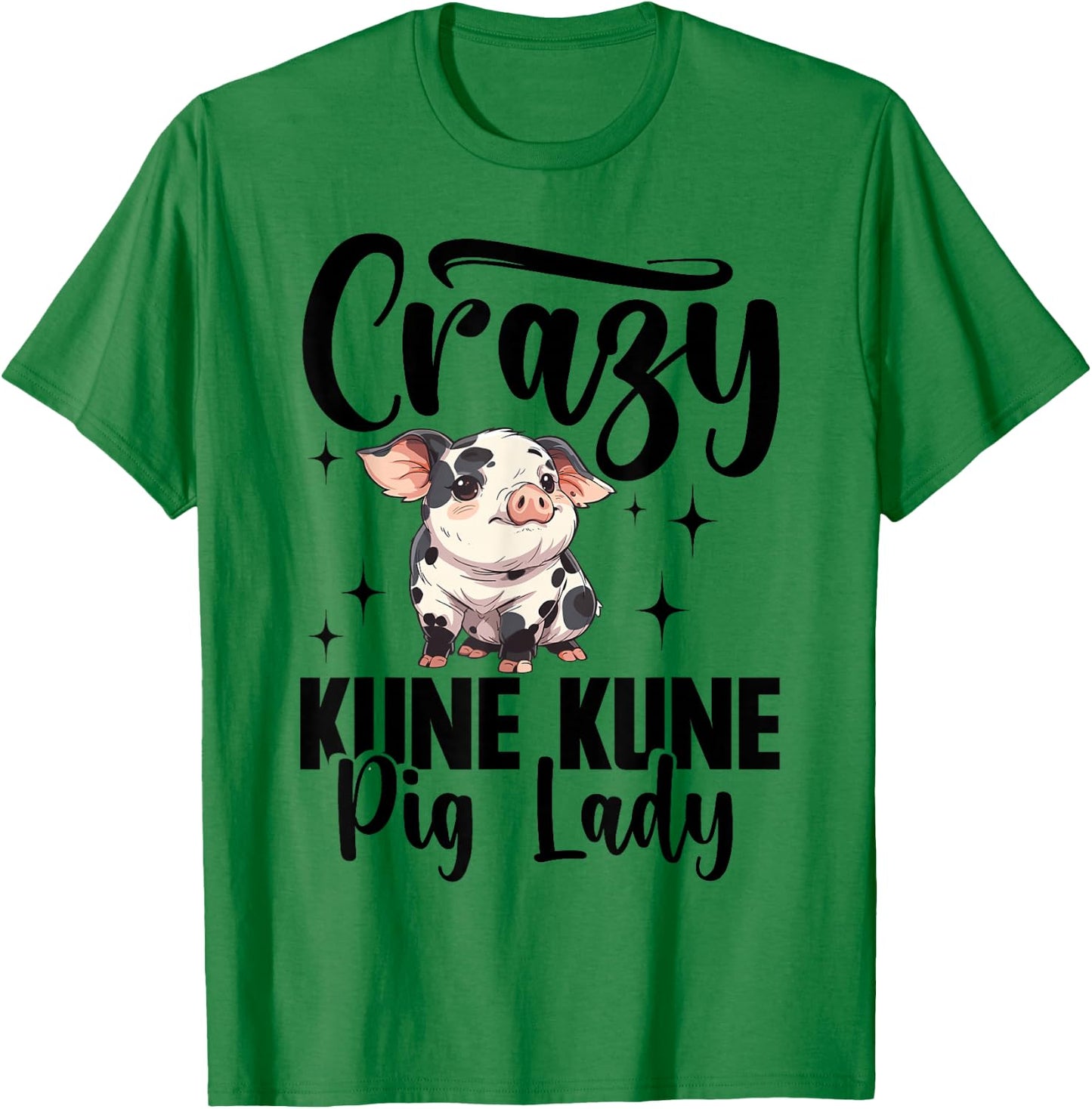 Kune Kune Pig Girl Accessories Kunekune Pig T-Shirt - T-Shirt | Irish Green