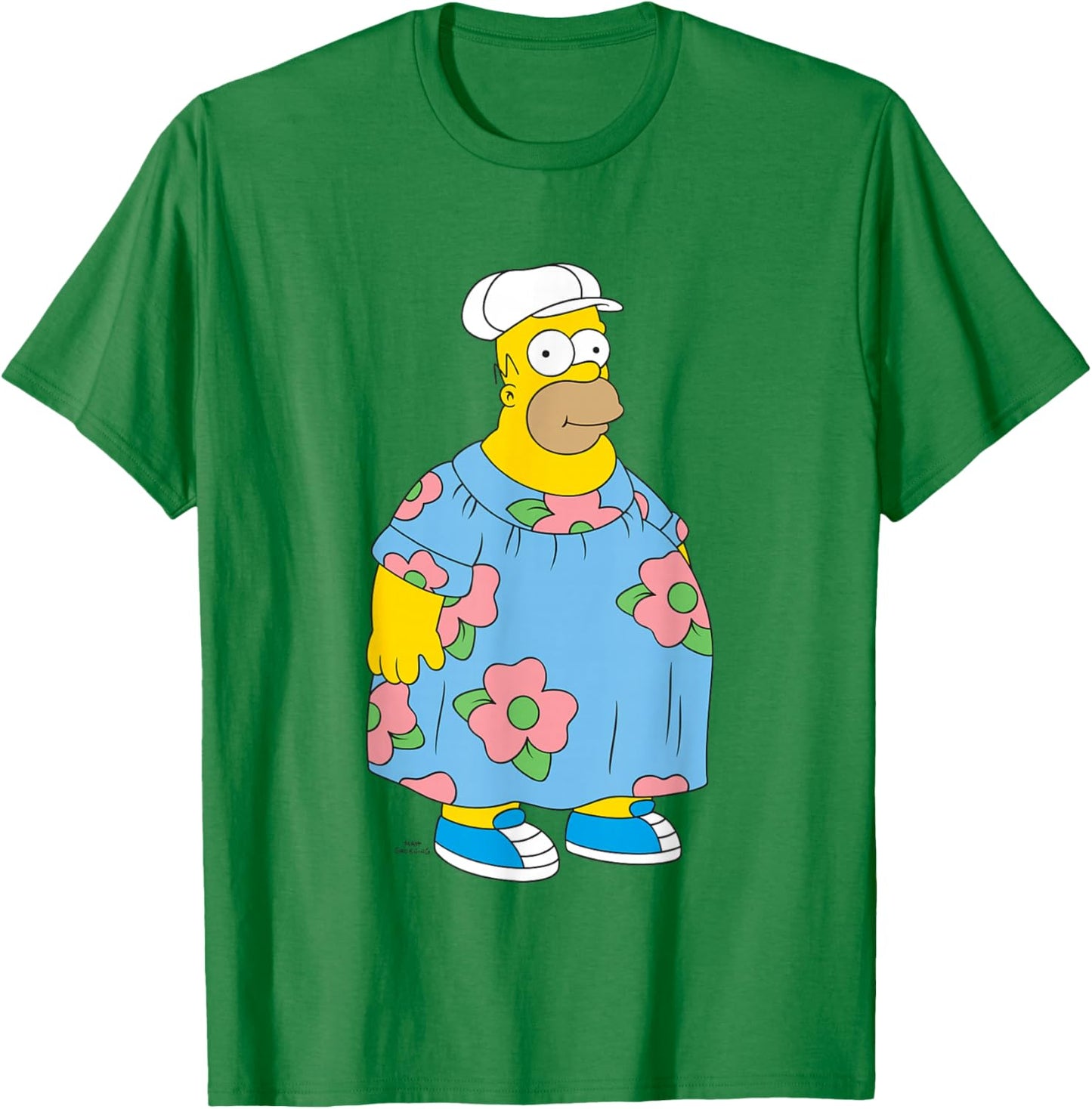 The Simpsons Iconic King Size Homer Muumuu Big Chest Logo T-Shirt - T-Shirt | Irish Green