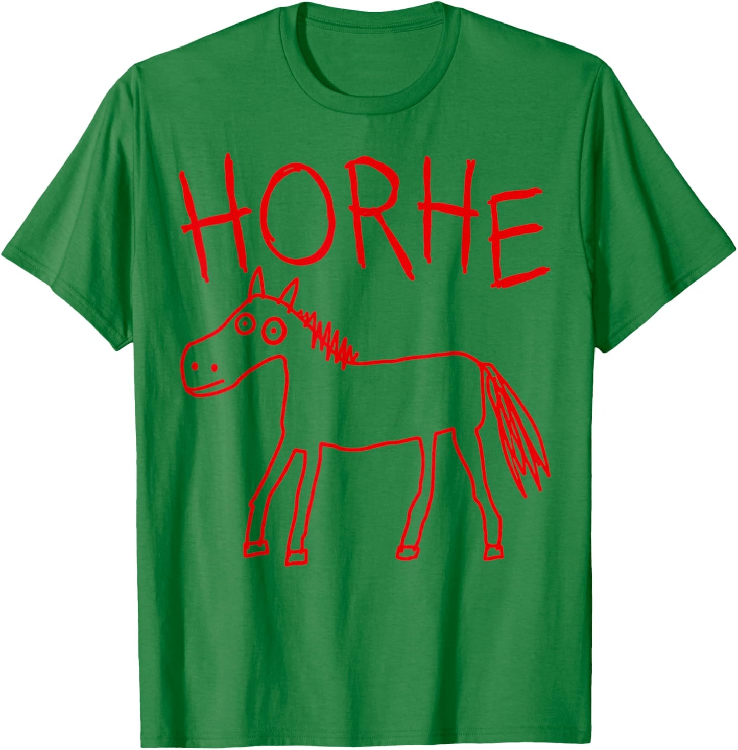 Funny Horse Meme Silly Animal Humor T-Shirt - T-Shirt | Irish Green