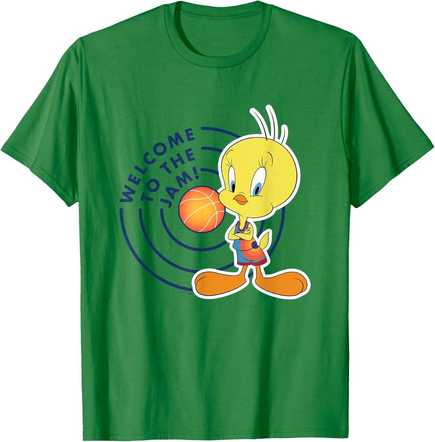 Space Jam 2 Welcome To The Jam Tweety Bird Big Chest Poster T-Shirt - T-Shirt | Irish Green