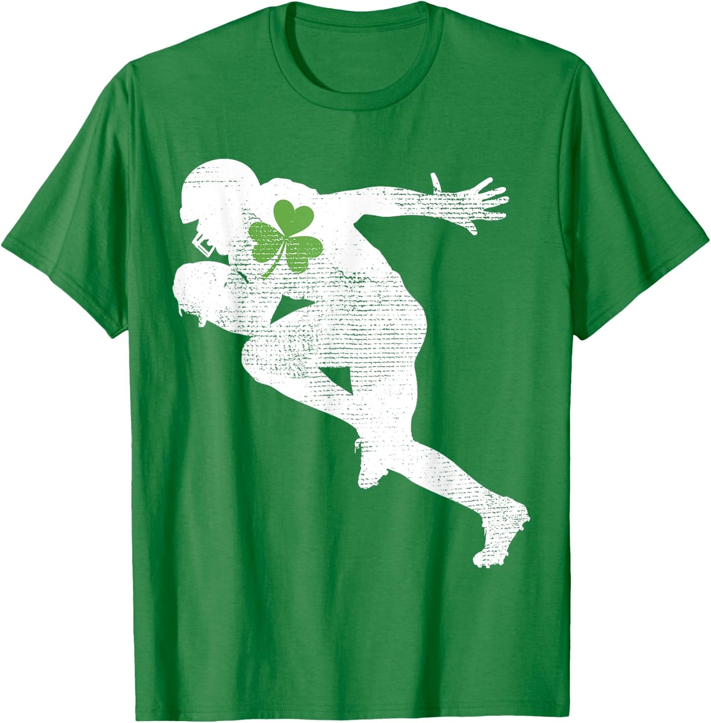 American Football Lovers Green Shamrock Leaf St Patricks Day T-Shirt - T-Shirt | Irish Green