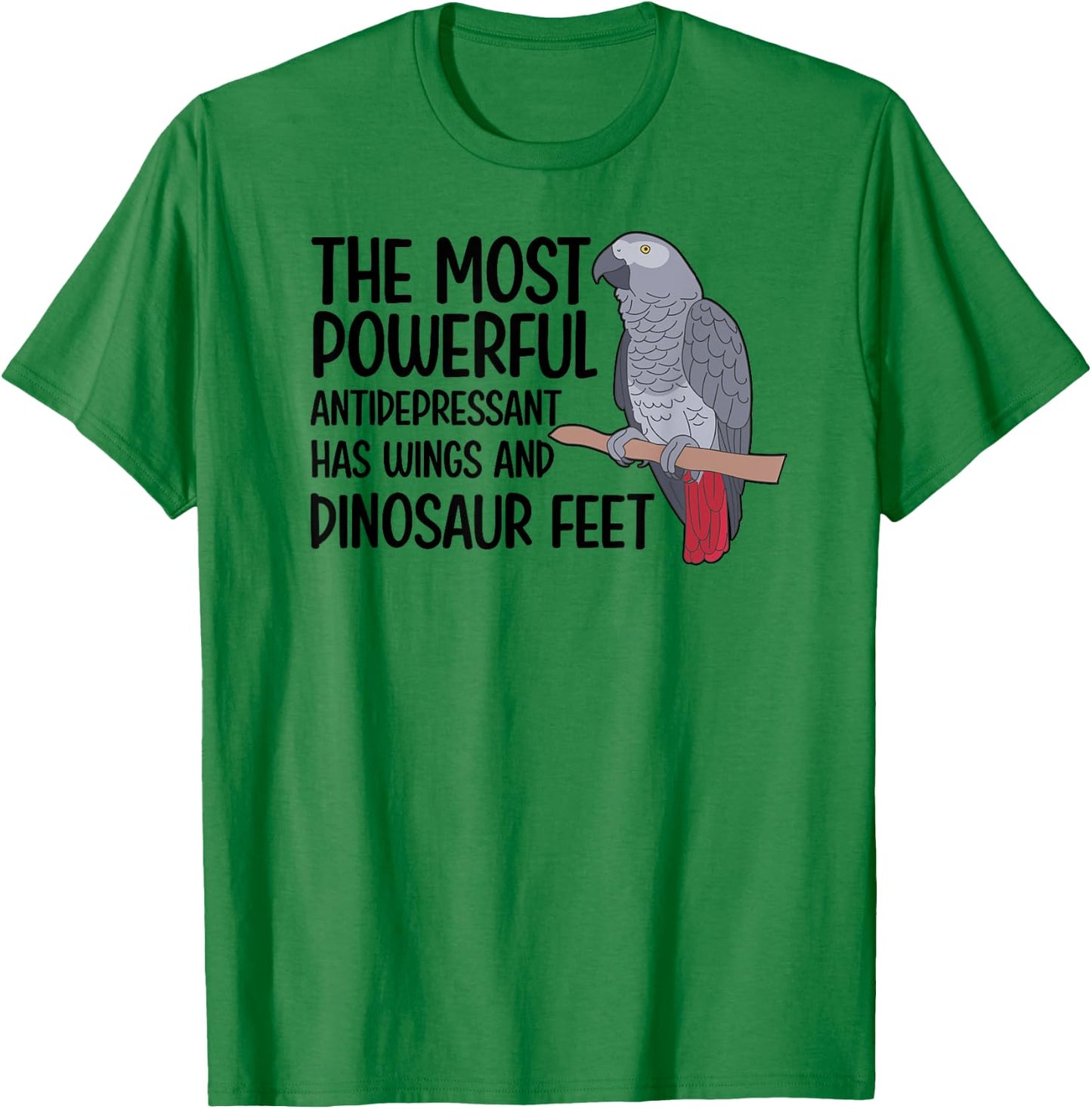 Dinousar Feet African Grey Owner African Grey Parrot Lover T-Shirt - T-Shirt | Irish Green