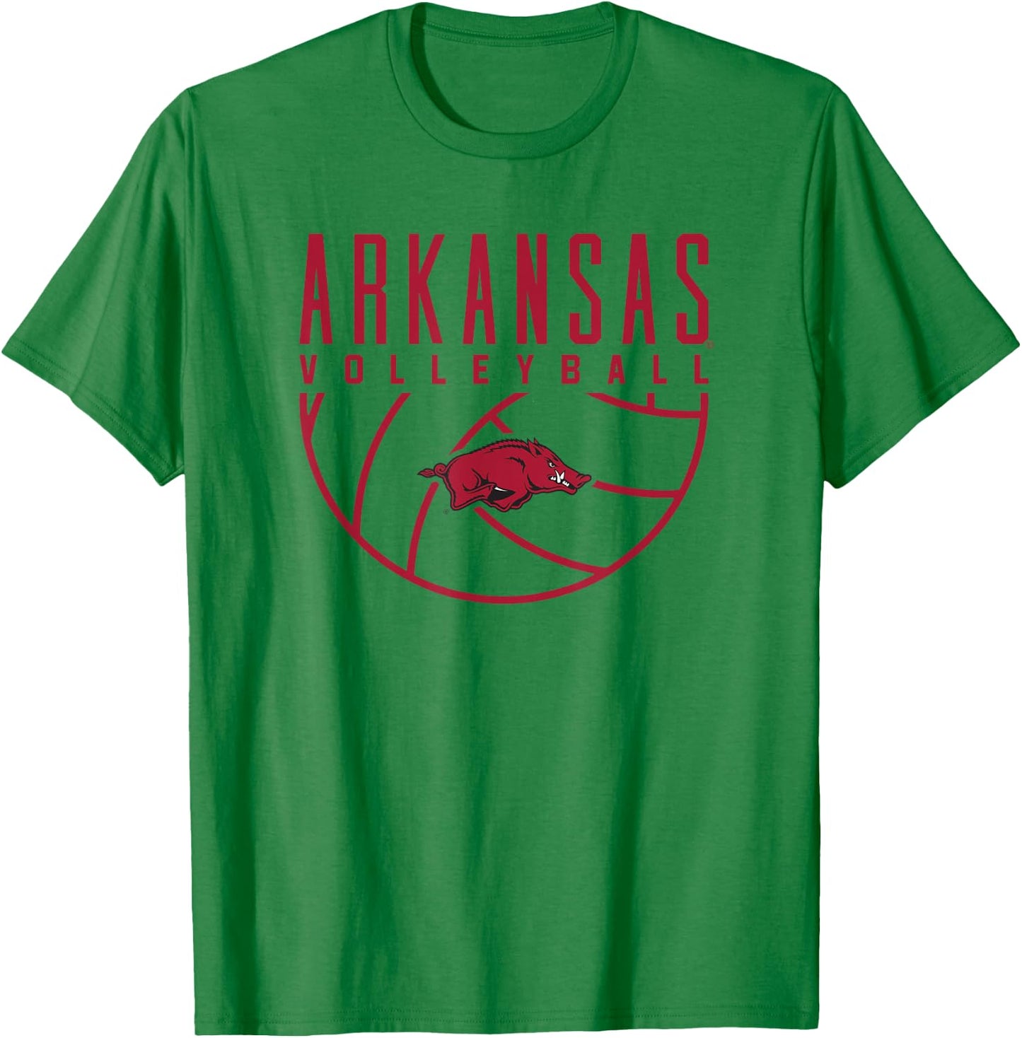 University of Arkansas Razorbacks Volleyball T-Shirt - T-Shirt | Irish Green