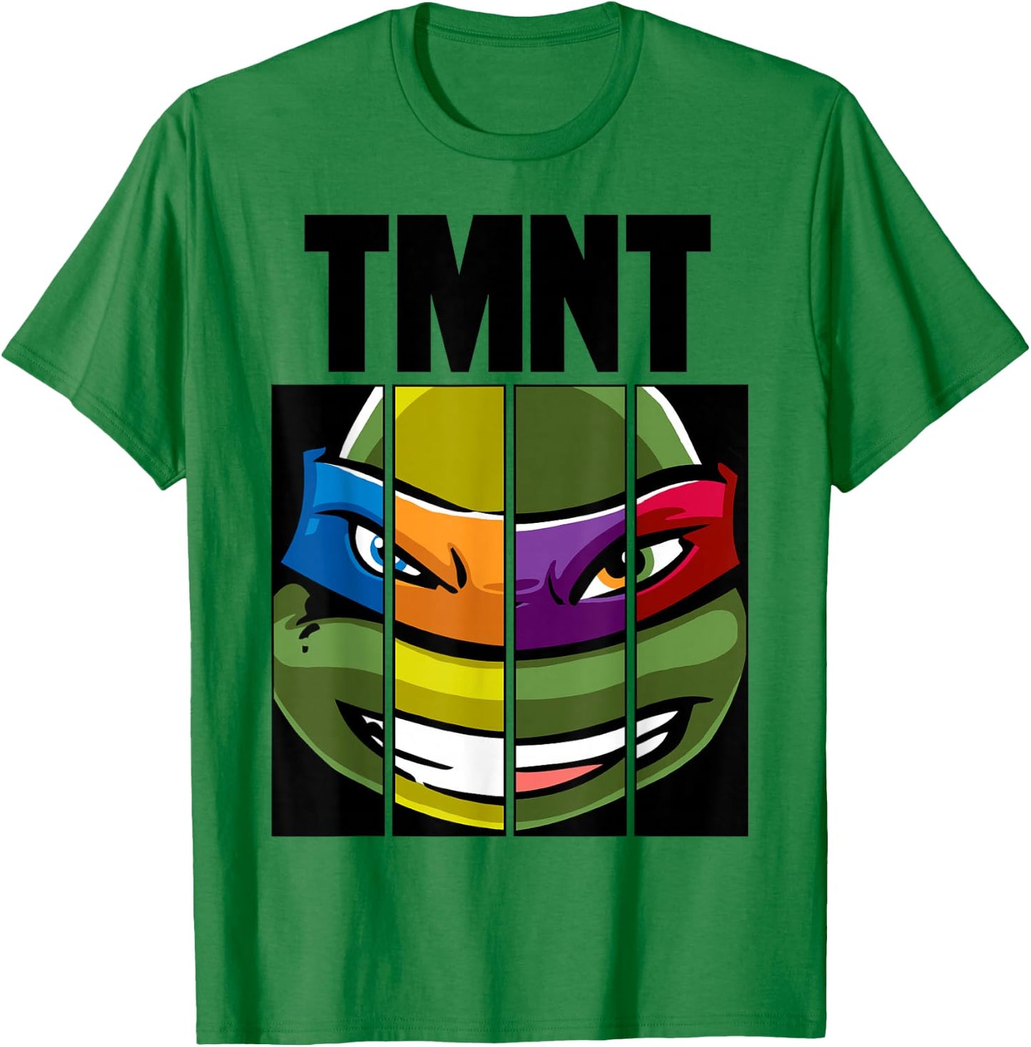 Teenage Mutant Ninja Turtles Face Mash Up T-Shirt - T-Shirt | Irish Green