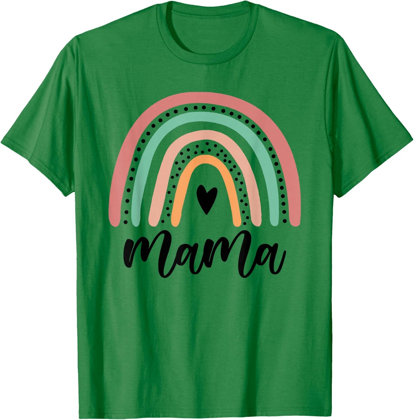 Rainbow Mama Gift Mothers Day New Mom Life Miracle Baby Boho T-Shirt - T-Shirt | Irish Green
