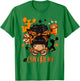 Cheer Life Messy Bun Brunette Orange Black Cheerleading Team T-Shirt - T-Shirt | Irish Green