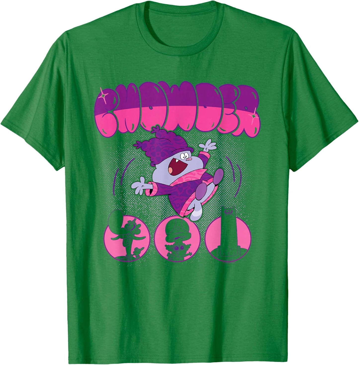 Chowder Catering Team Bubble Letters Cartoon Network T-Shirt - T-Shirt | Irish Green