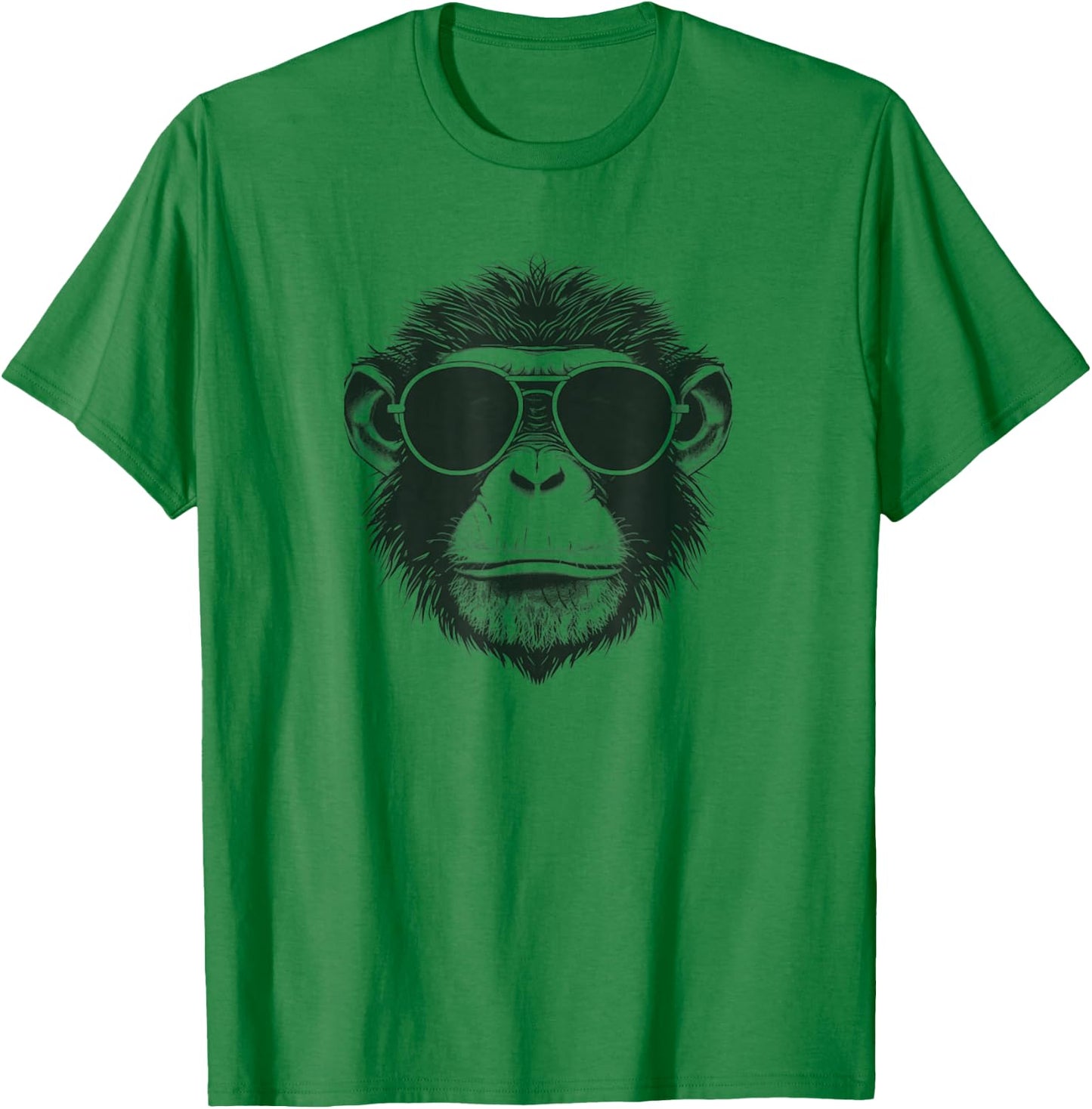 Cute Aviator Monkey Women Girl Boy Funny Animal T-Shirt - T-Shirt | Irish Green