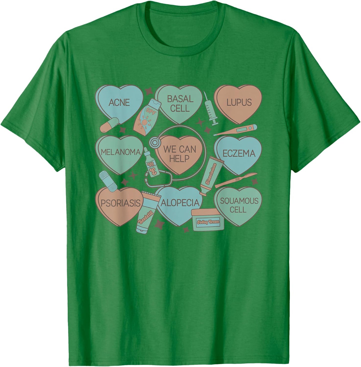 Dermatology Nurse Derm Nurse Summer Nurse Dermatologist Men Women T-Shirt - T-Shirt | Irish Green