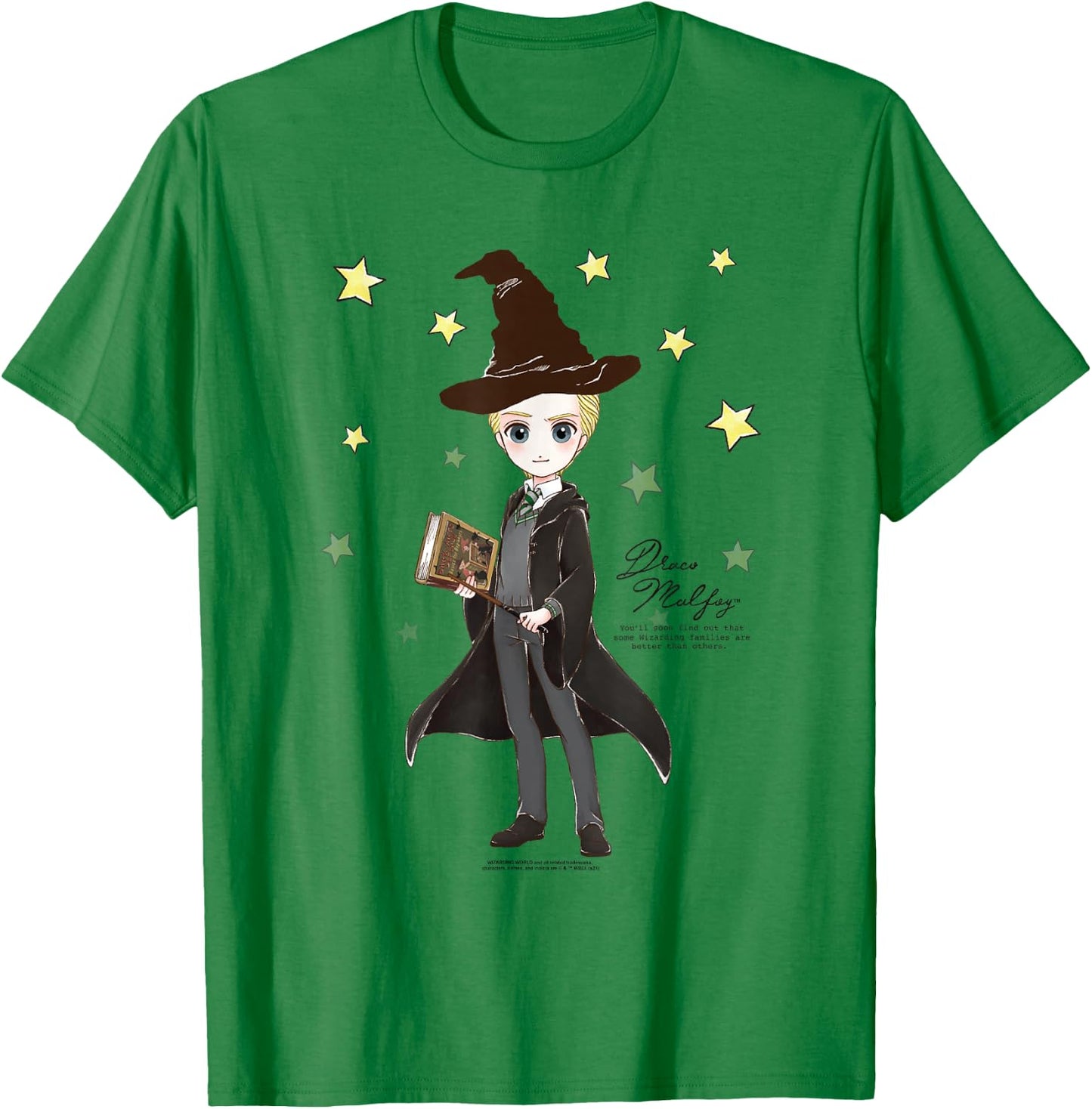 Harry Potter Draco Malfoy Quote and Stars T-Shirt - T-Shirt | Irish Green