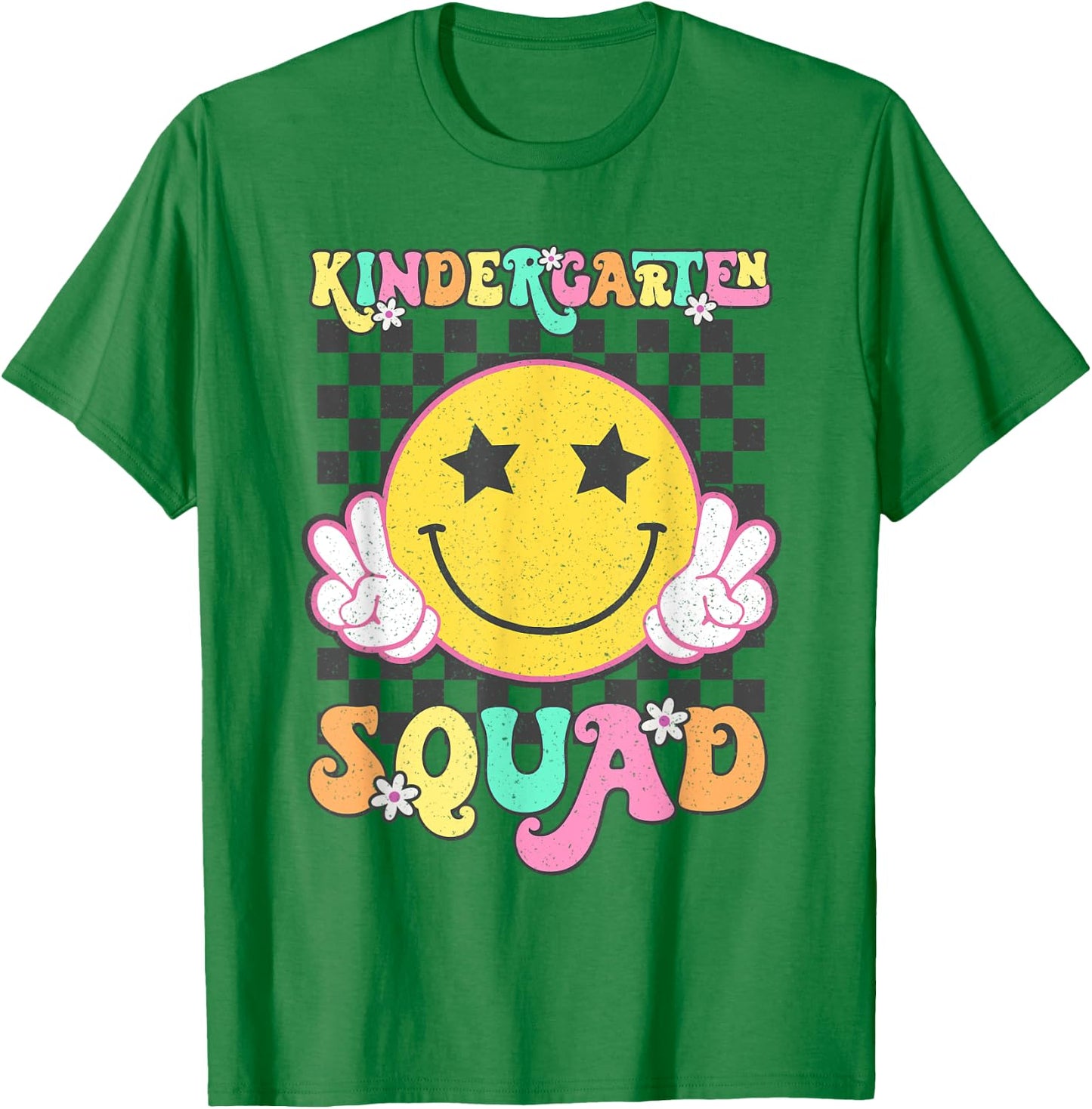 KinderGarten Squad Smile Retro Back To School T-Shirt - T-Shirt | Irish Green